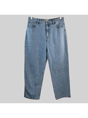 Everlane Curvy Straight Jean 33 High Waisted Ligh Blue Wash Casual Stretch Denim